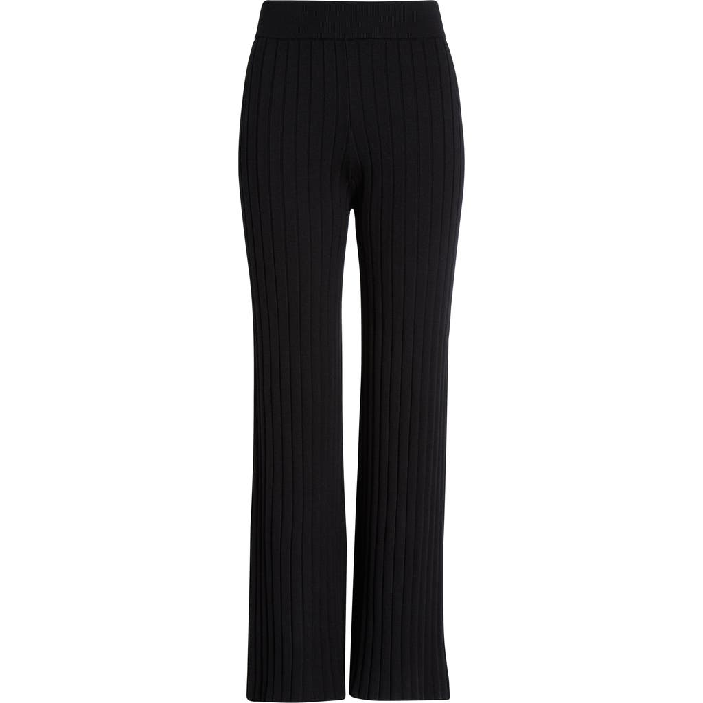 Lunya Cozy Cotton Blend Rib Knit Pants In Black