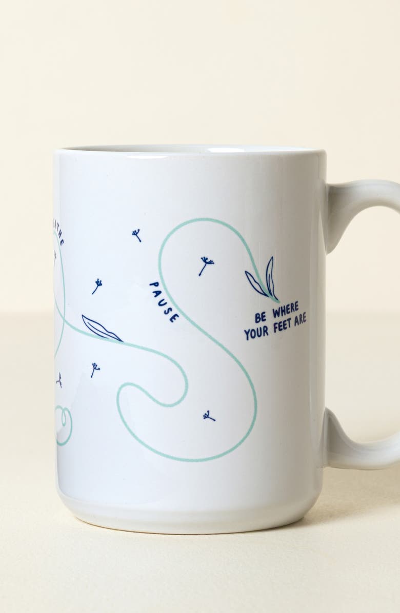 Uncommon Goods Daily Mindfulness Interactive QR Mug, Alternate, color, Multi