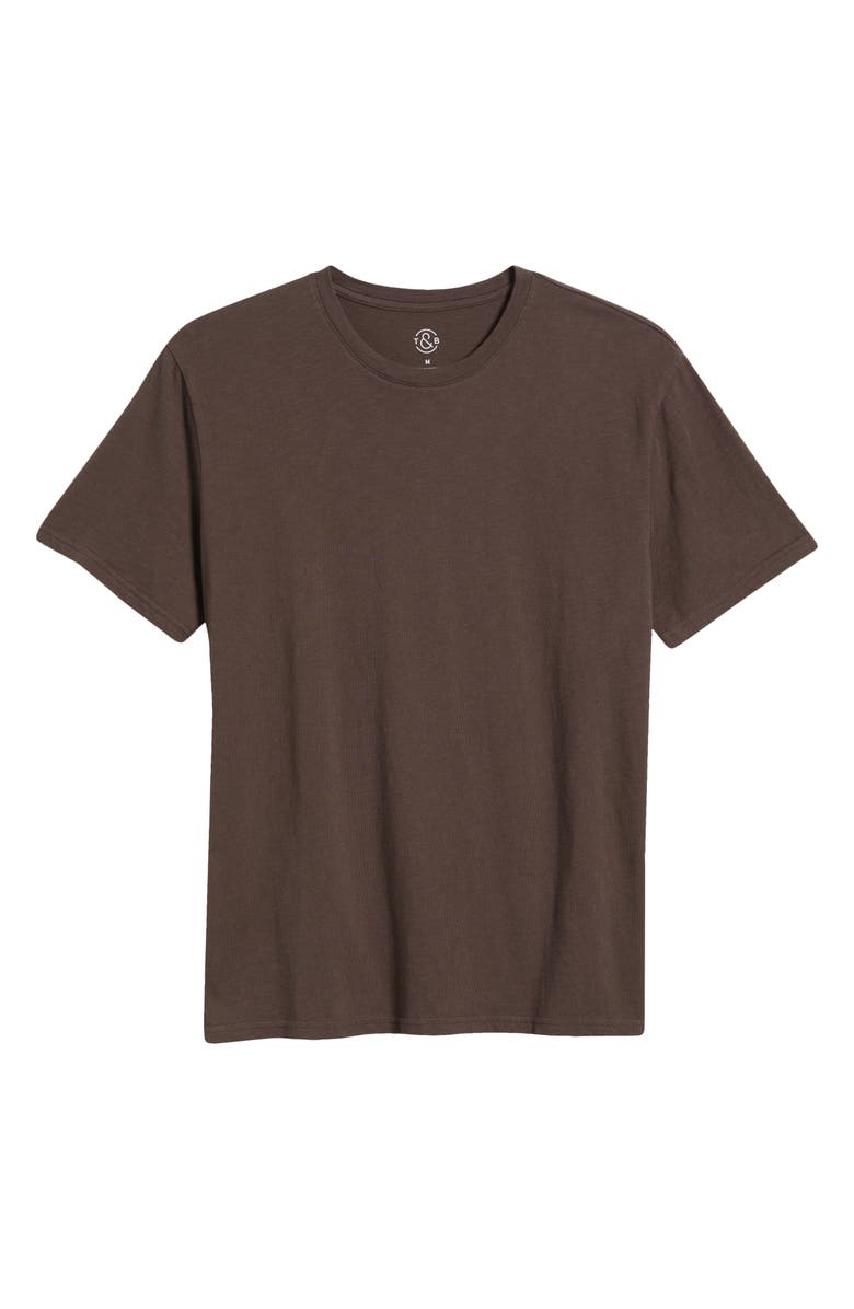 Treasure & Bond Lived In Slub Jersey Crewneck T-Shirt, Alternate, color, Brown Seal