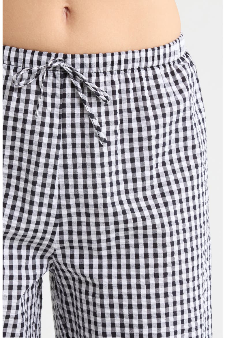 Gingham Seersucker Cami Pajamas, Alternate, color, UTILITY BLUE COMBO