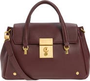 Thom Browne Small Bolton Soft Pebble Grain Leather Top Handle Bag