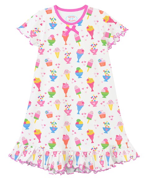 Short Sleeve Ruffle Nightgown (Toddler, Little Kid 
Big Kid)