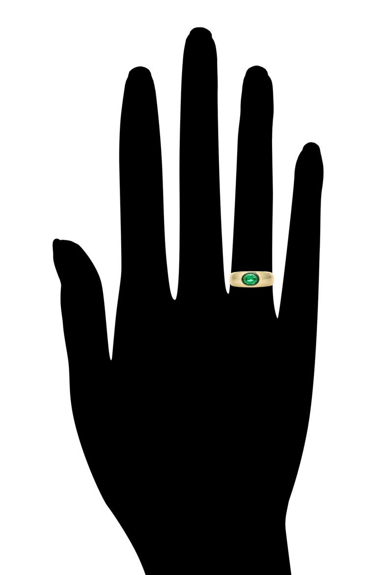 Cubic Zirconia Polished Band Ring, Alternate, color, EMERALD