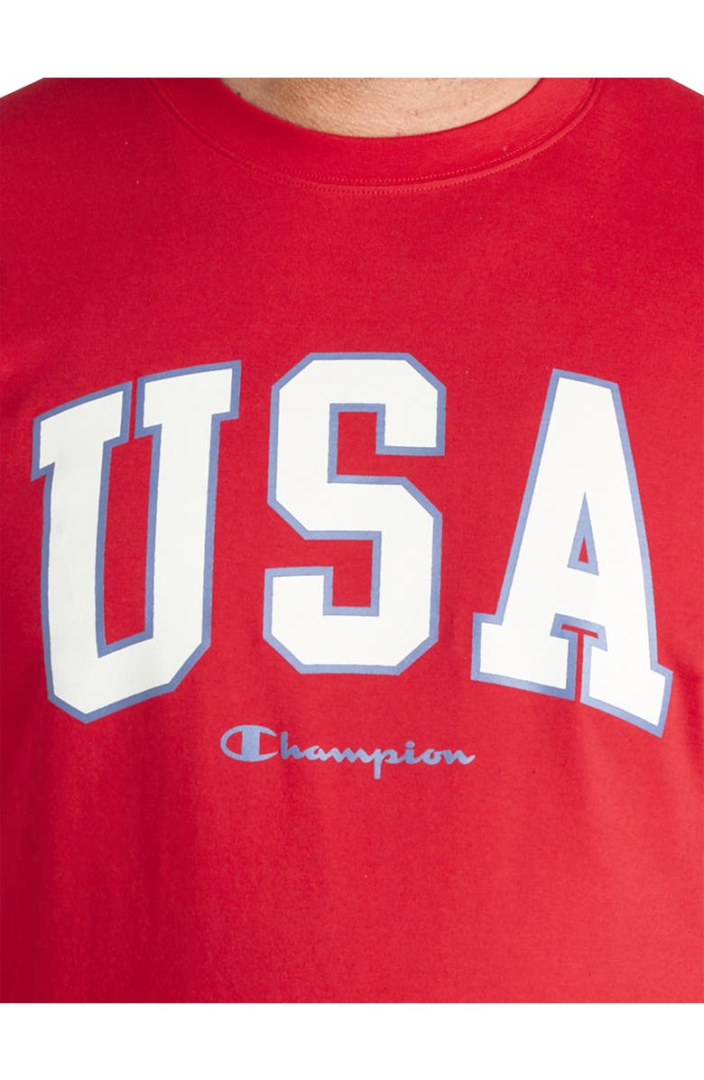 Champion Big & Tall USA Americana Graphic Tee, Alternate, color, Red