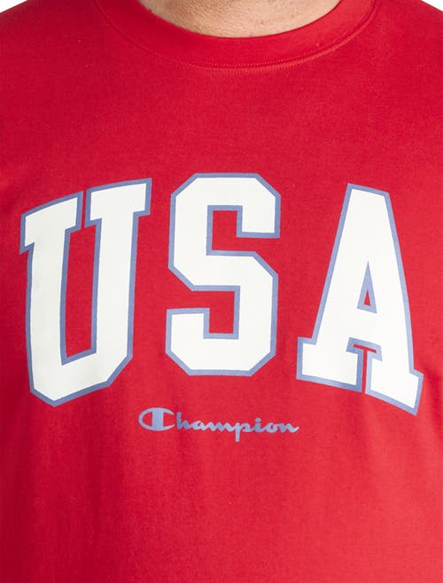 Champion Big & Tall Usa Americana Graphic Tee In Red