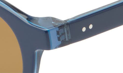 Eyebobs Tv Party 44mm Small Polarized Sunglasses In Navy Blue/brown