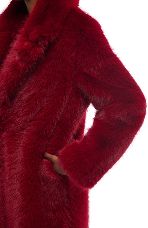 Azalea Wang Bcardi Faux Fur Coat In Red