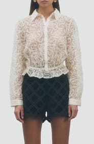 MAUDE CLUB Mary Ruffled Button Shirt