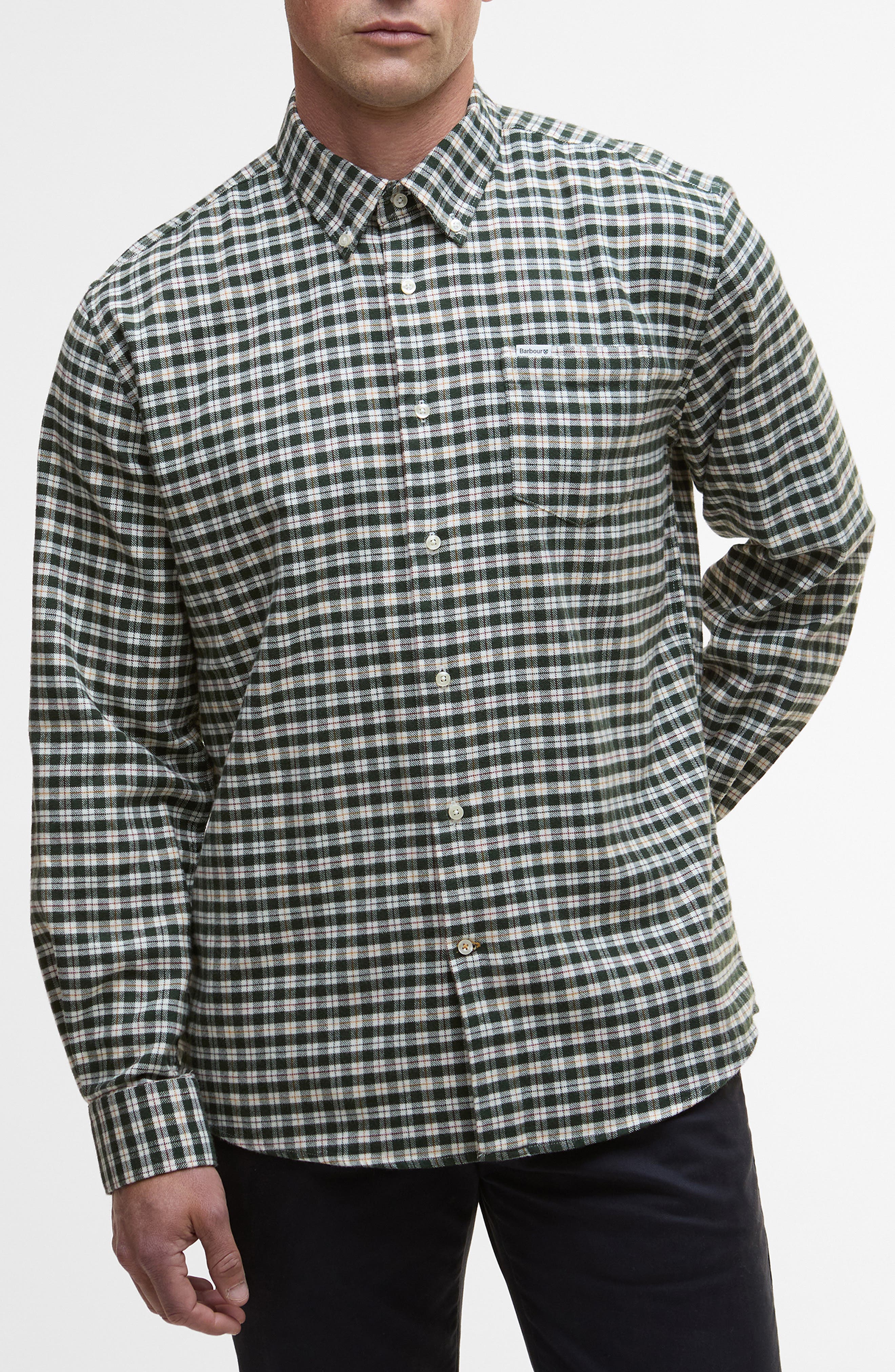 Colderham Regular Fit Brushed Checked Cotton Shirt