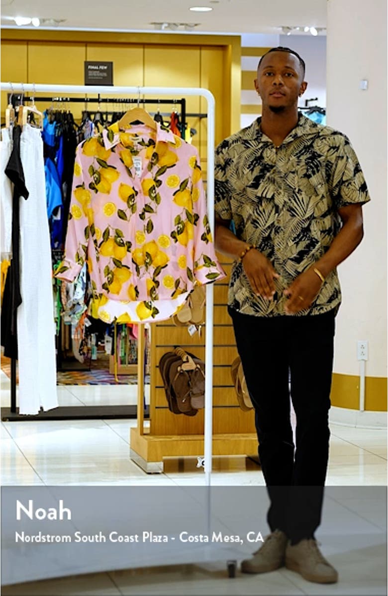 Dani Lemon Print Silk Blouse, sales video thumbnail