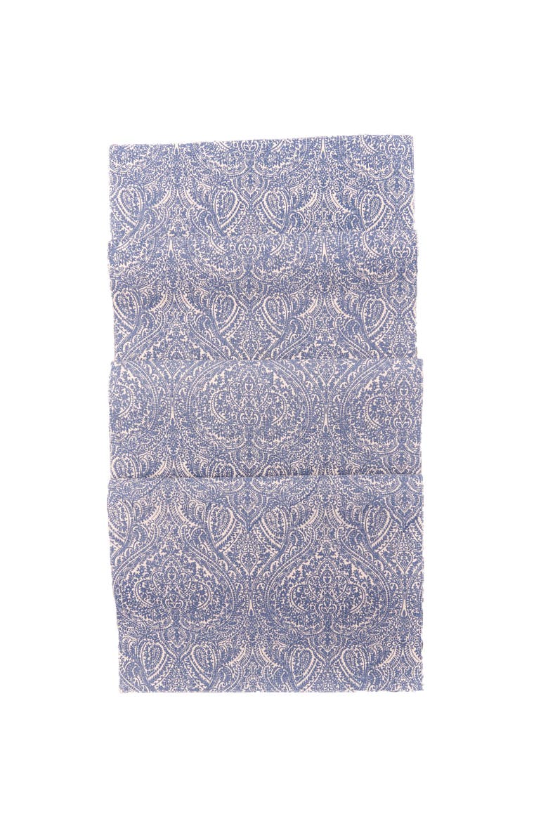 carol & frank Desiree Blue Kitchen Table Runner 13" x 72", Main, color, Blue