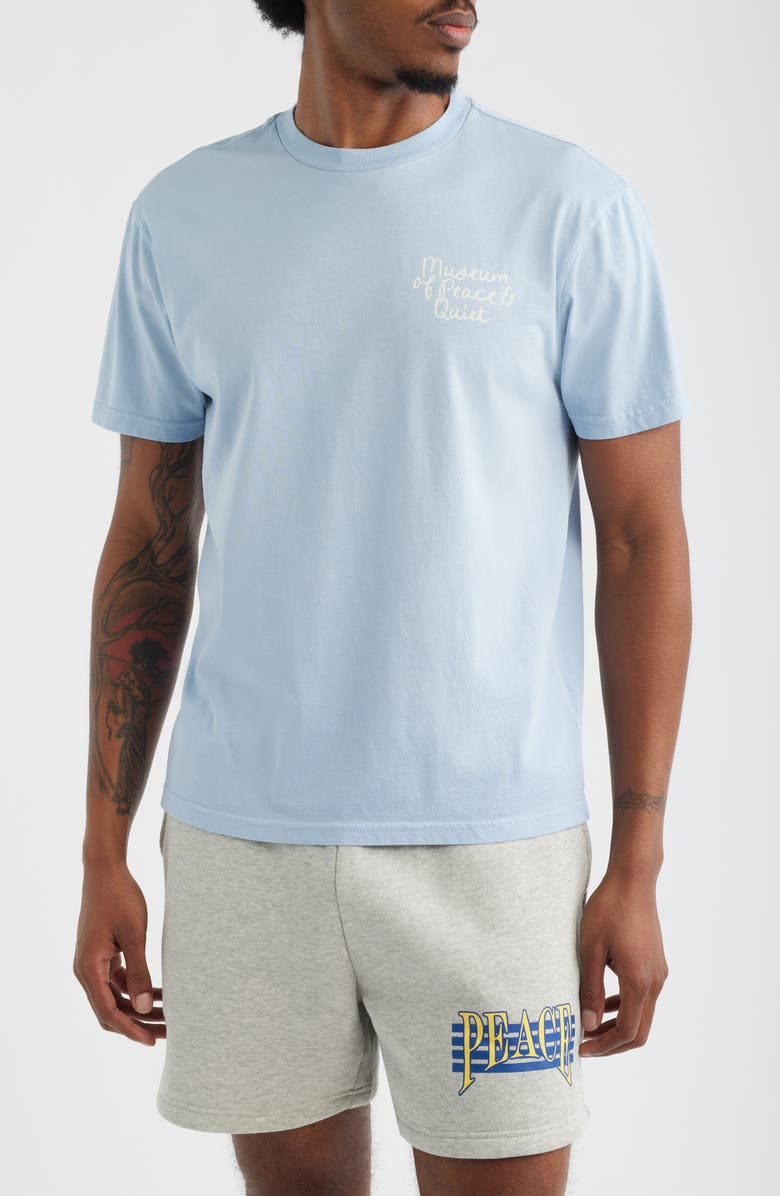 Museum of Peace & Quiet Scribble Cotton Graphic T-Shirt, Main, color, Baby Blue