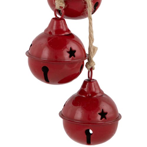 Northlight Cascading Christmas Jingle Bell Ornaments- 13.5" In Red
