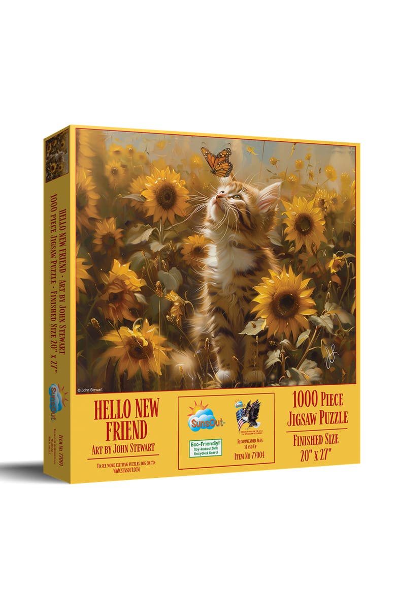 Sunsout Hello New Friend 1000 piece Jigsaw Puzzle for Adults, Main, color, Multicolor
