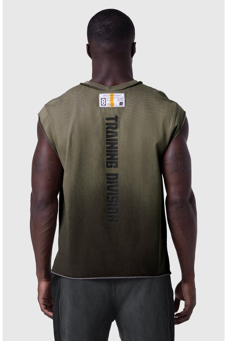 Tech Essential Cap Shoulder Cutoff, Alternate, color, Olive Sun Fade
