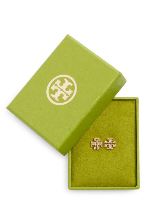 Tory Burch Kira 18ct Yellow Gold-plated Brass Stud Earrings In Gold