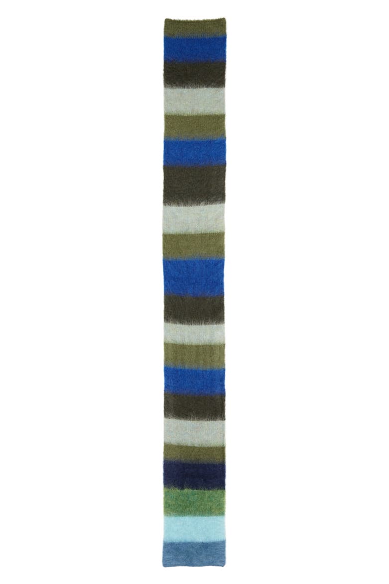 Ulf Brushed Stripe One of a Kind Scarf, Alternate, color, BLUE/ GREEN