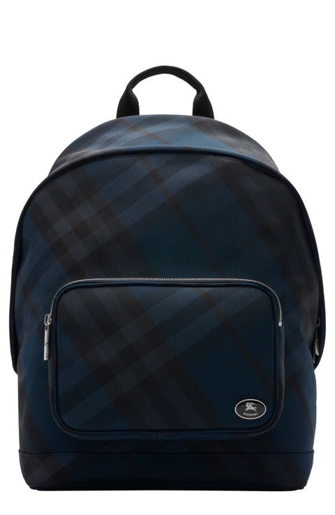 Grid Check Nylon Backpack