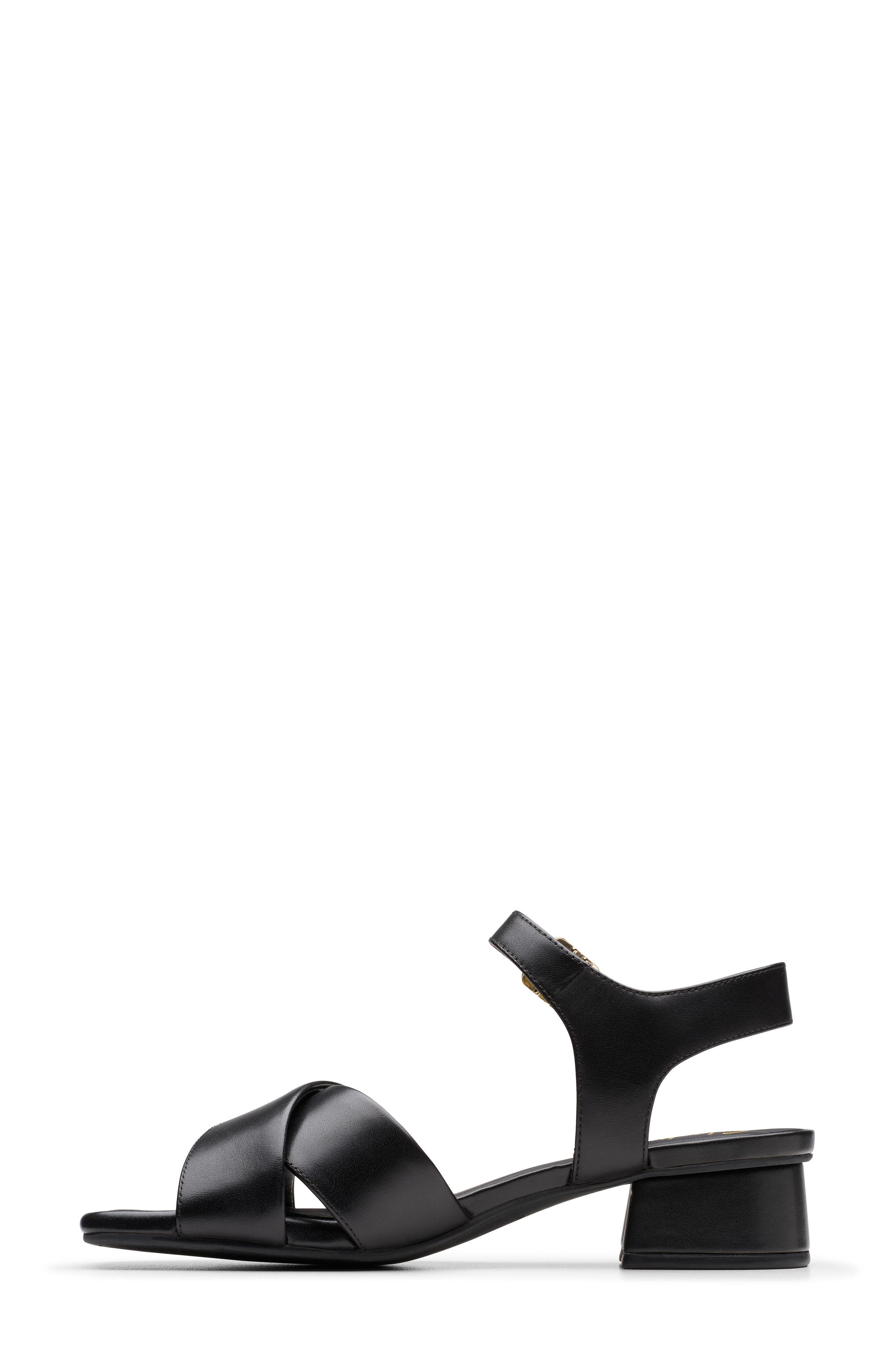 Clarks<sup>®</sup> Serina 35 Cross Sandal, Alternate, color, Black