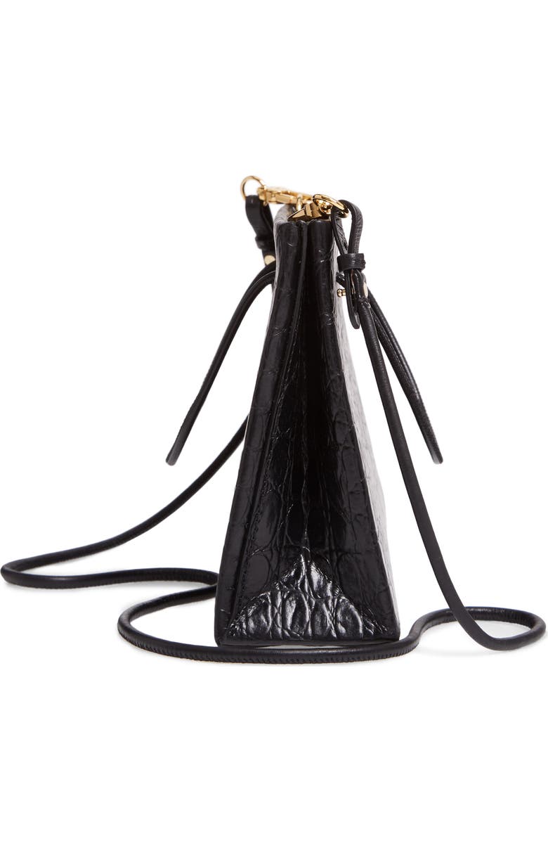 Medea Prima Hanna Croc Embossed Leather Bag, Alternate, color,