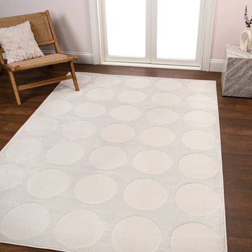 JONATHAN Y JONATHAN Y ADRIAN MODERN GEOMETRIC CIRCLE DOT HIGH-LOW AREA RUG 