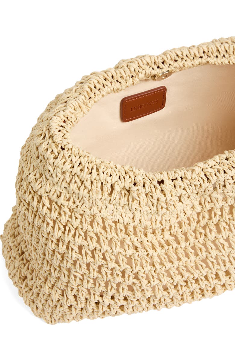 LK Bennett Isita Braided Clutch, Alternate, color, Natural