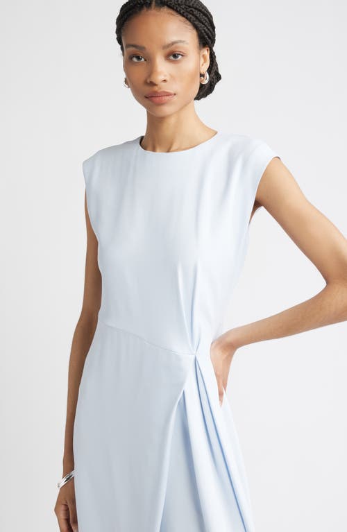 Nordstrom Front Pleat Midi Dress In Blue