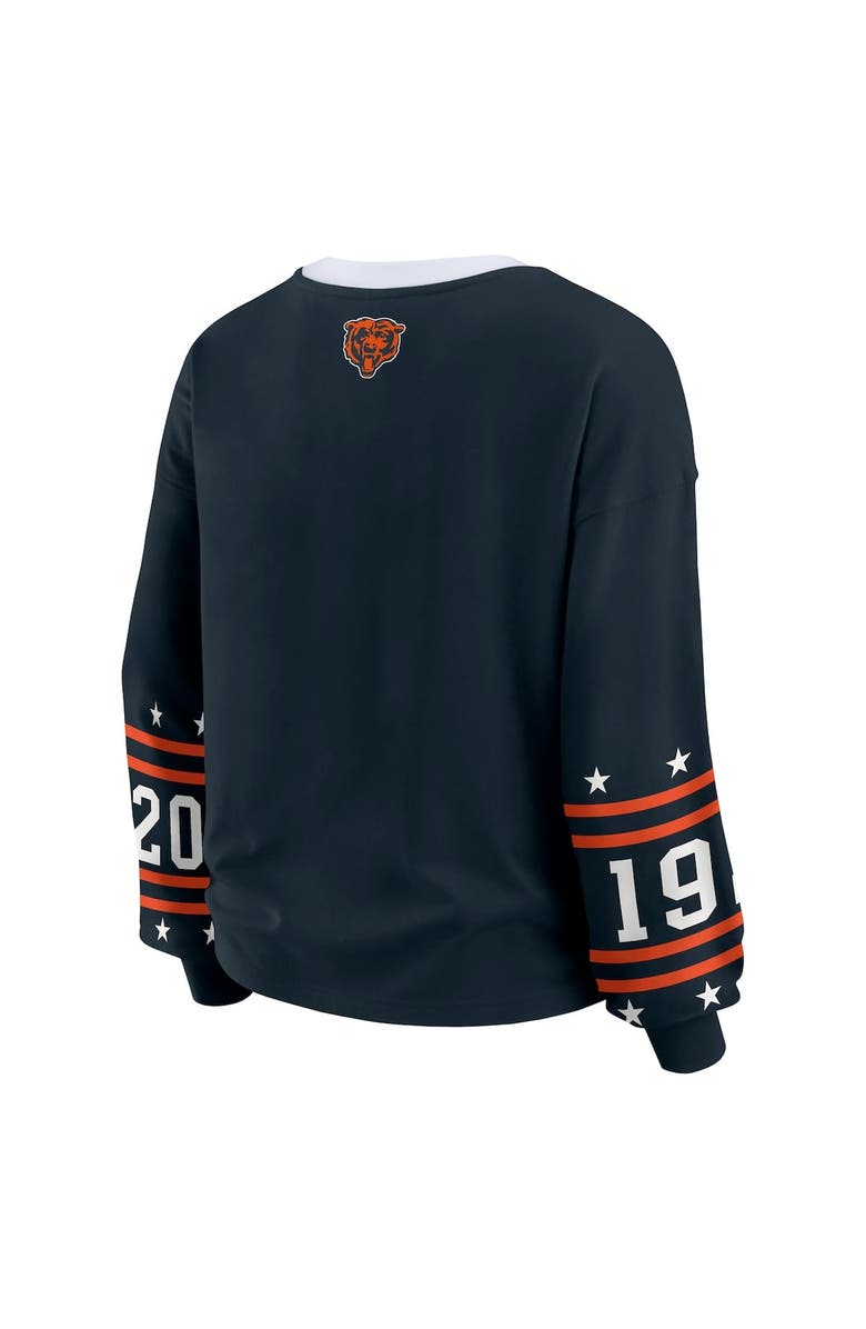WEAR by Erin Andrews Women's WEAR by Erin Andrews Navy Chicago Bears Sport Long-Sleeve T-Shirt, Alternate, color, Navy