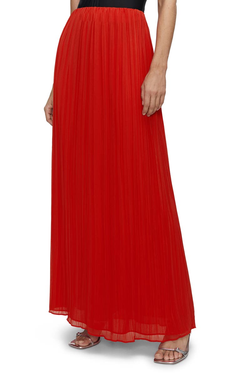 MANGO Pleated Maxi Skirt, Main, color, 