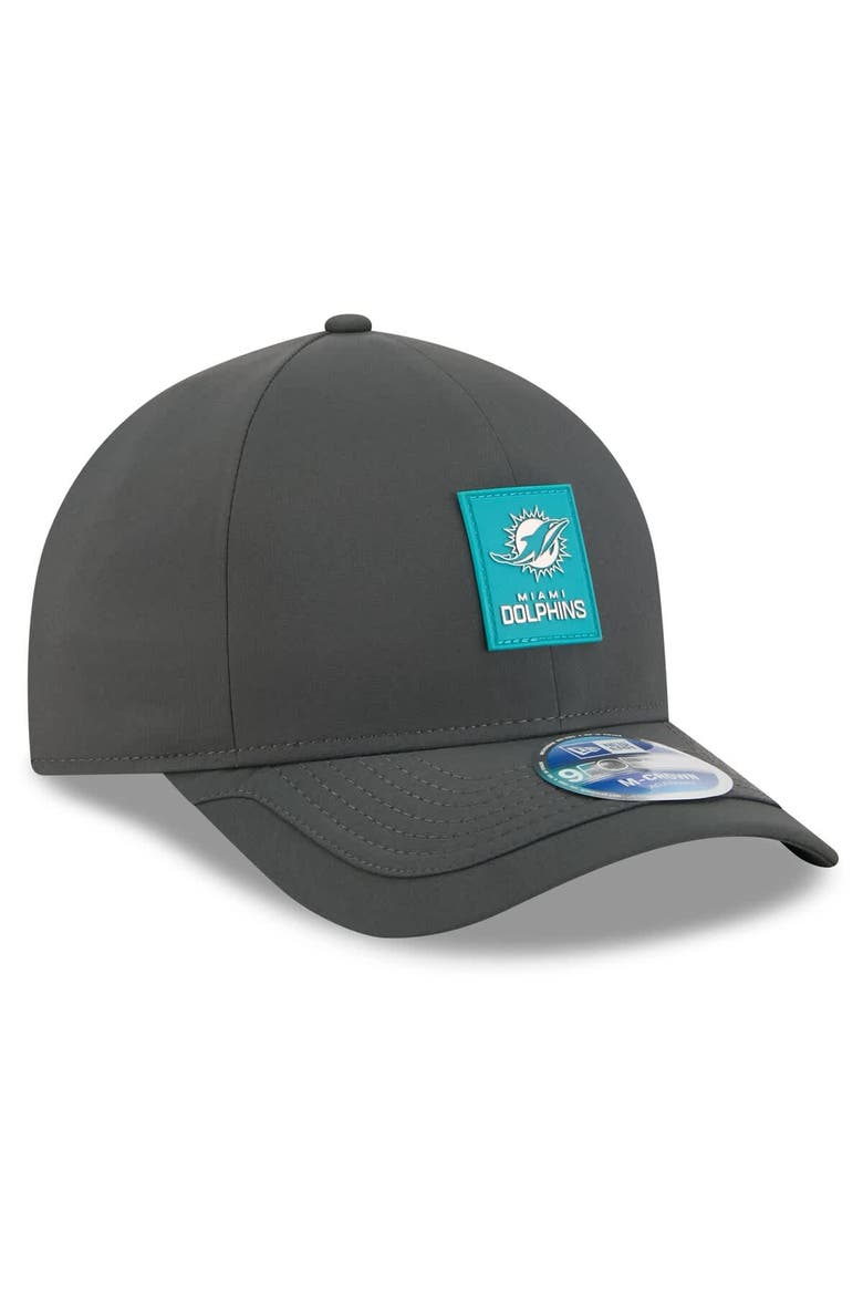 Men's New Era Charcoal Miami Dolphins 2025 Sideline Cold Weather 9FORTY M-Crown Adjustable Hat, Alternate, color, Charcoal
