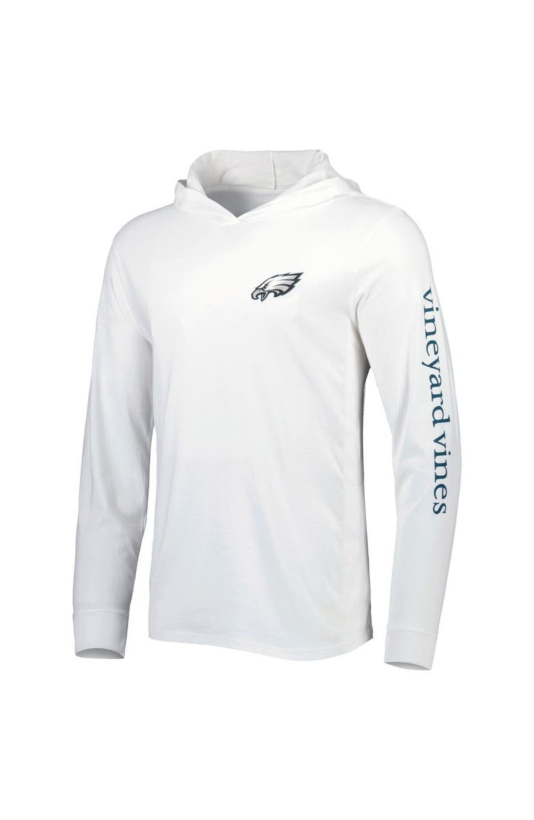 vineyard vines Men's Vineyard Vines White Philadelphia Eagles Local Long Sleeve Hoodie T-Shirt, Alternate, color, 