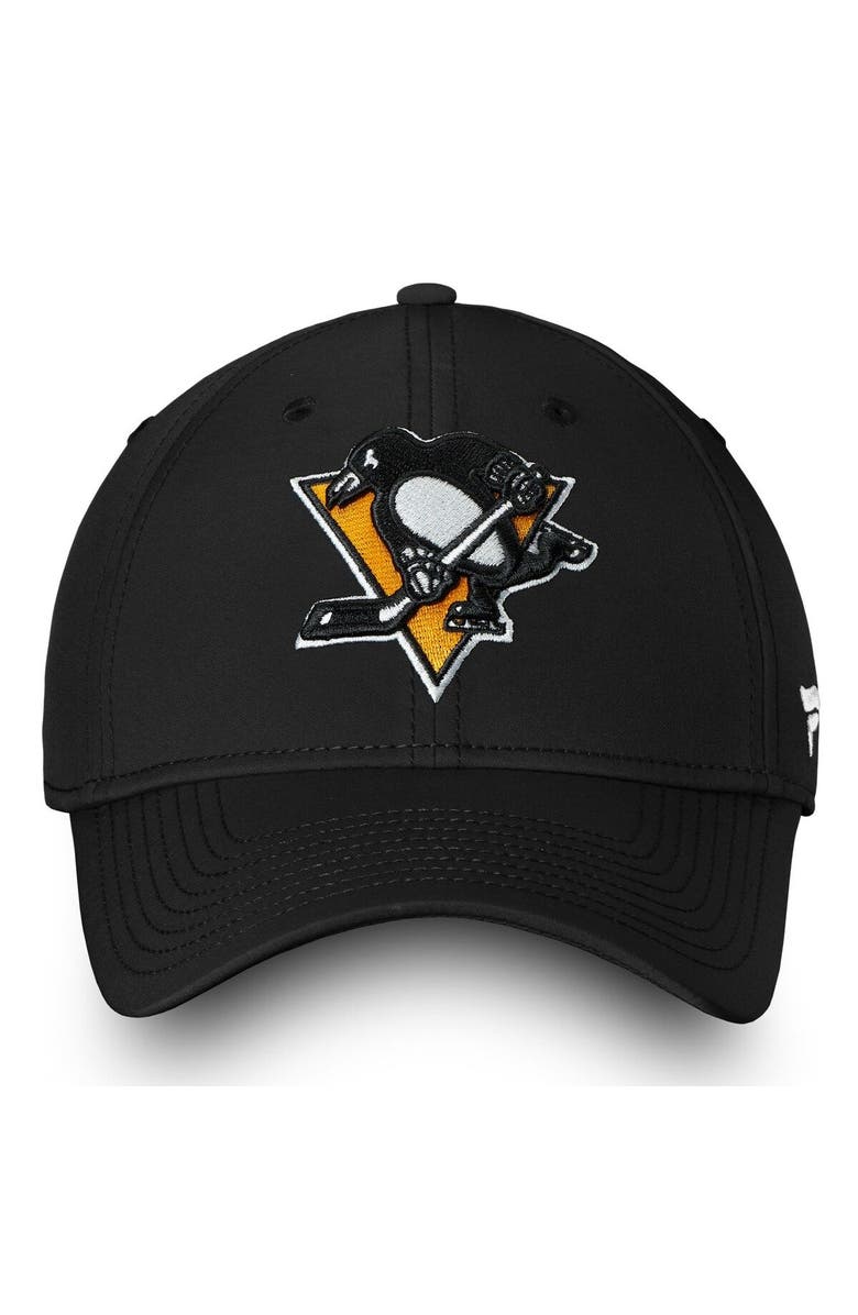 FANATICS Men's Fanatics Branded Black Pittsburgh Penguins Core Primary Logo Flex Hat, Alternate, color, Black