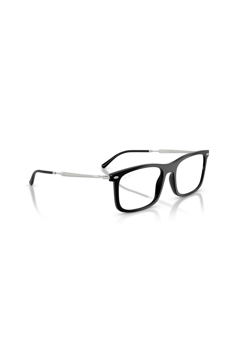 54mm Rectangle optical glasses, Alternate, color, Black