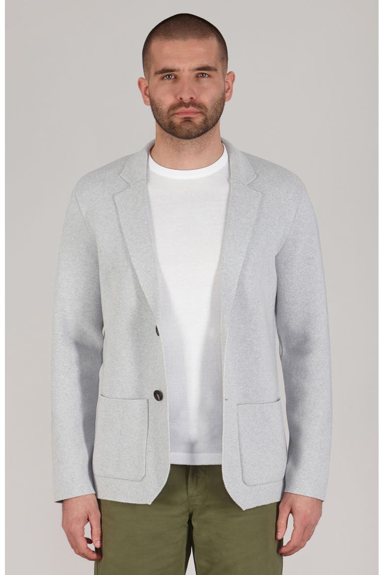 Midweight Cotton Deconstructed Blazer, Main, color, Lightgrey