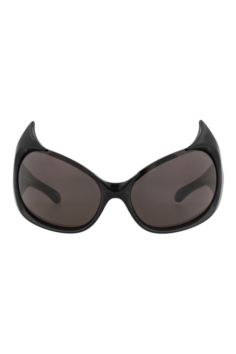 71mm Shield Sunglasses, Main, color, BLACK BLACK GREY