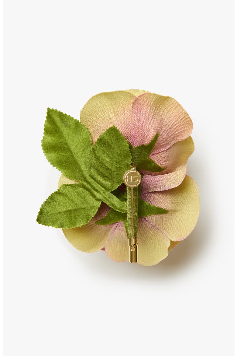 The Hellebore Floral Brooch, Alternate, color, Yellow