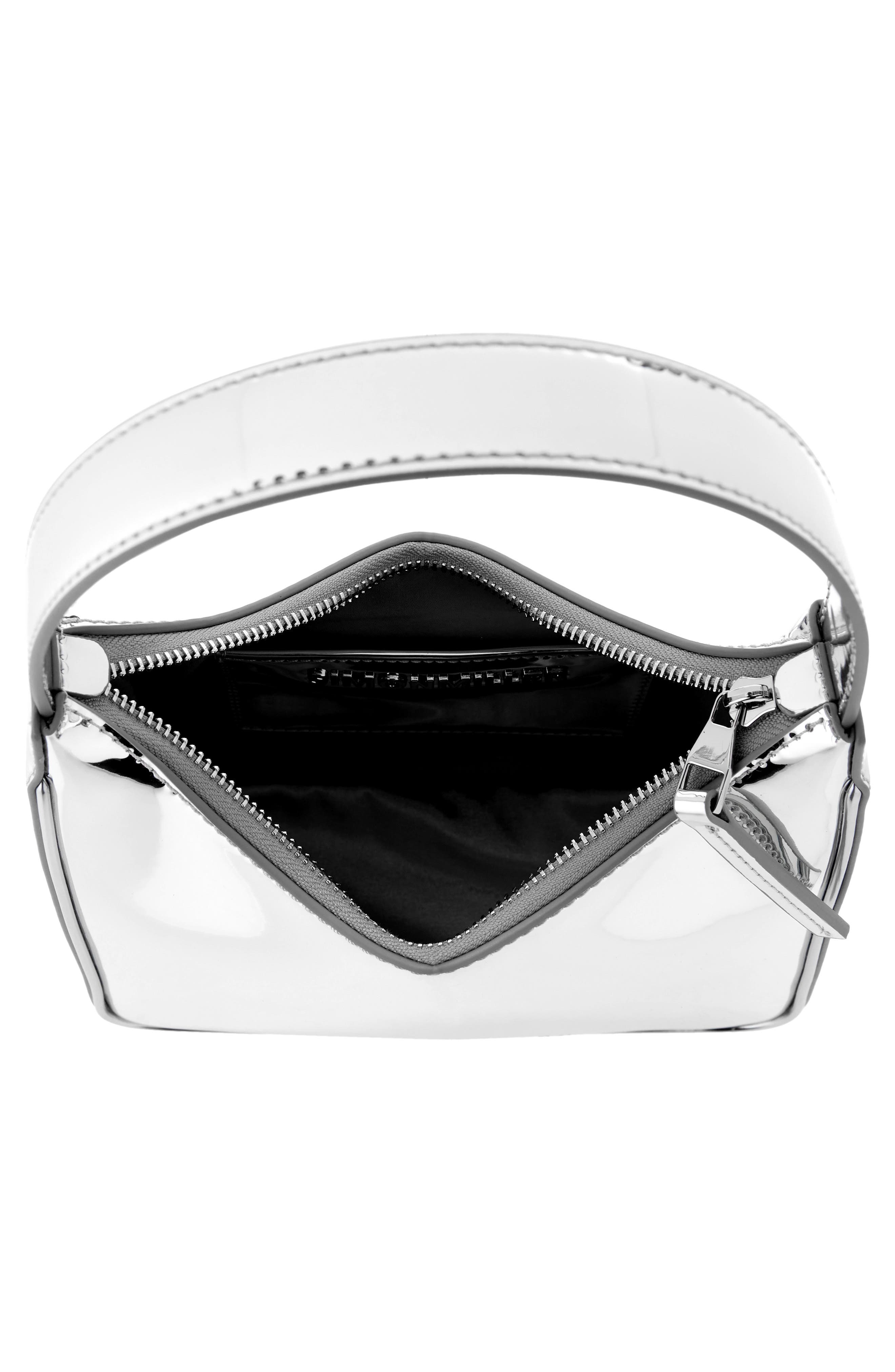Metallic Shoulder Bag, Alternate, color, SILVER