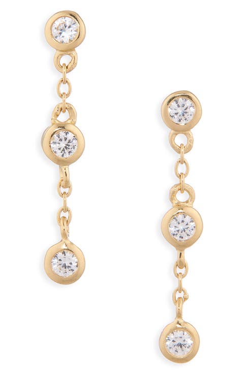 Demi-Fine Crystal Drop Earrings