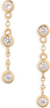 Madewell Demi-Fine Crystal Drop Earrings