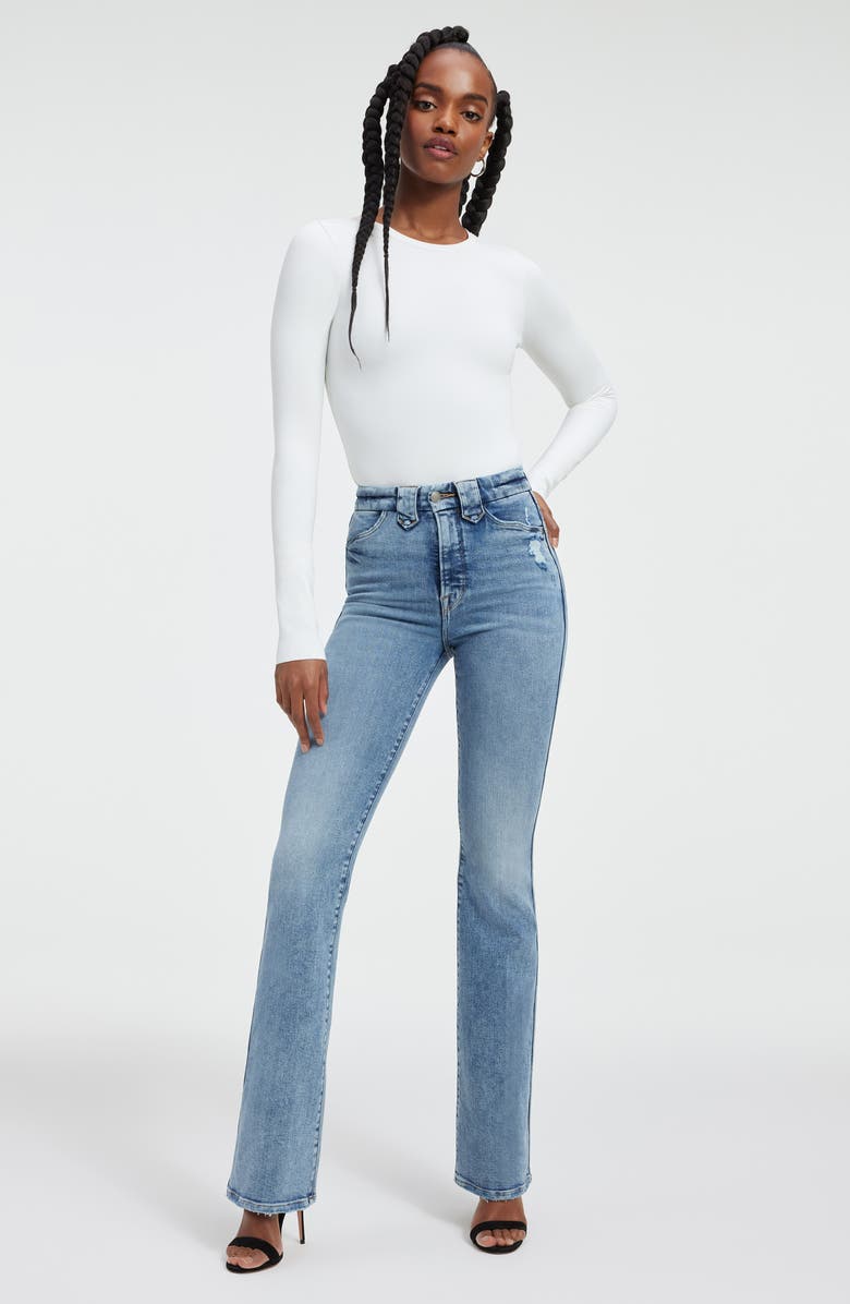 Good American Good Curve Bootcut Jeans, Alternate, color, 