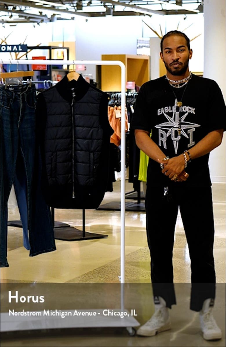 Wyatt Hybrid Quilted Wool Blend Zip-Up Vest, sales video thumbnail