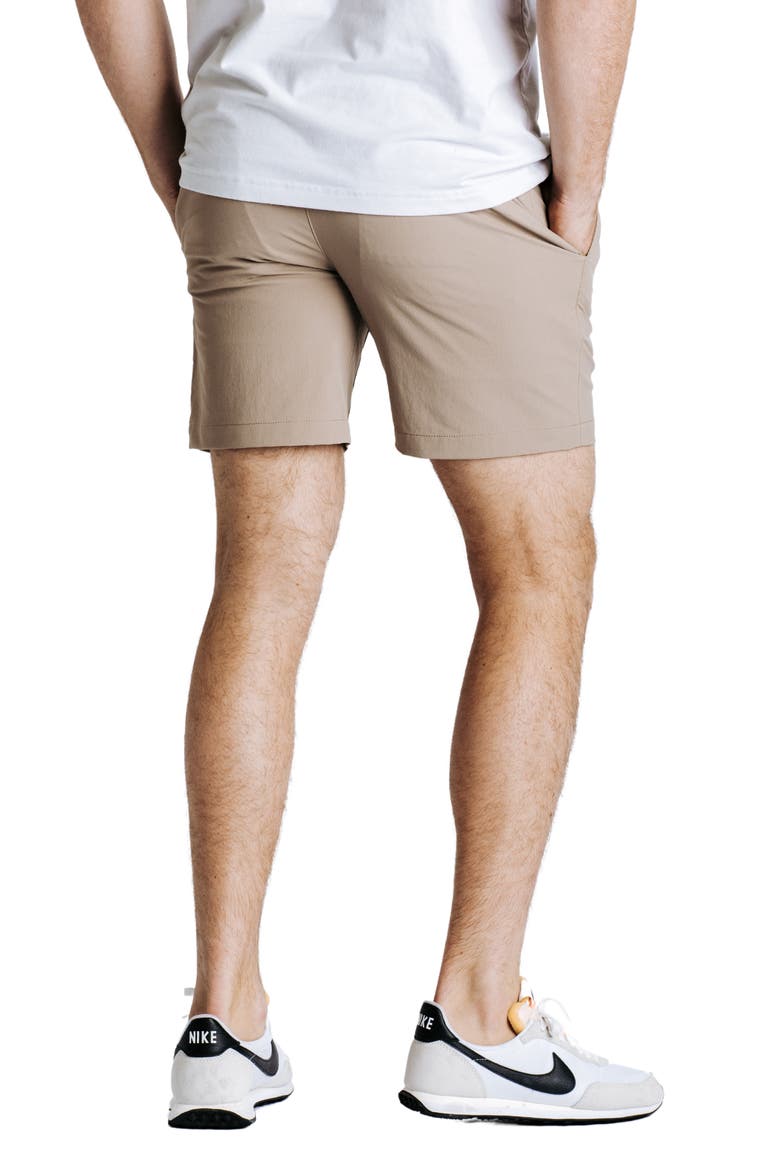 Evolution Hybrid Nylon Stretch Twill Chino Shorts, Alternate, color, SAND