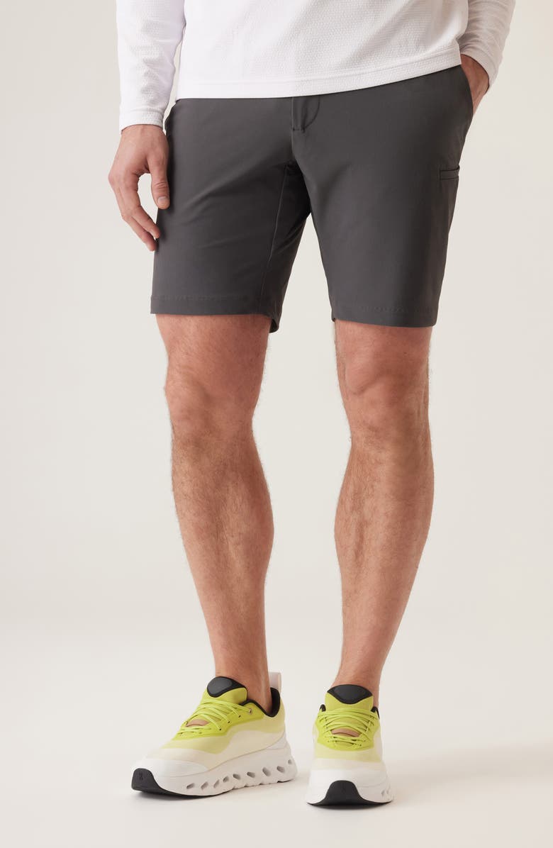 DEKE Momentum Mobile Pulse Pique Warp Knit Bermuda Shorts, Main, color, Shadow