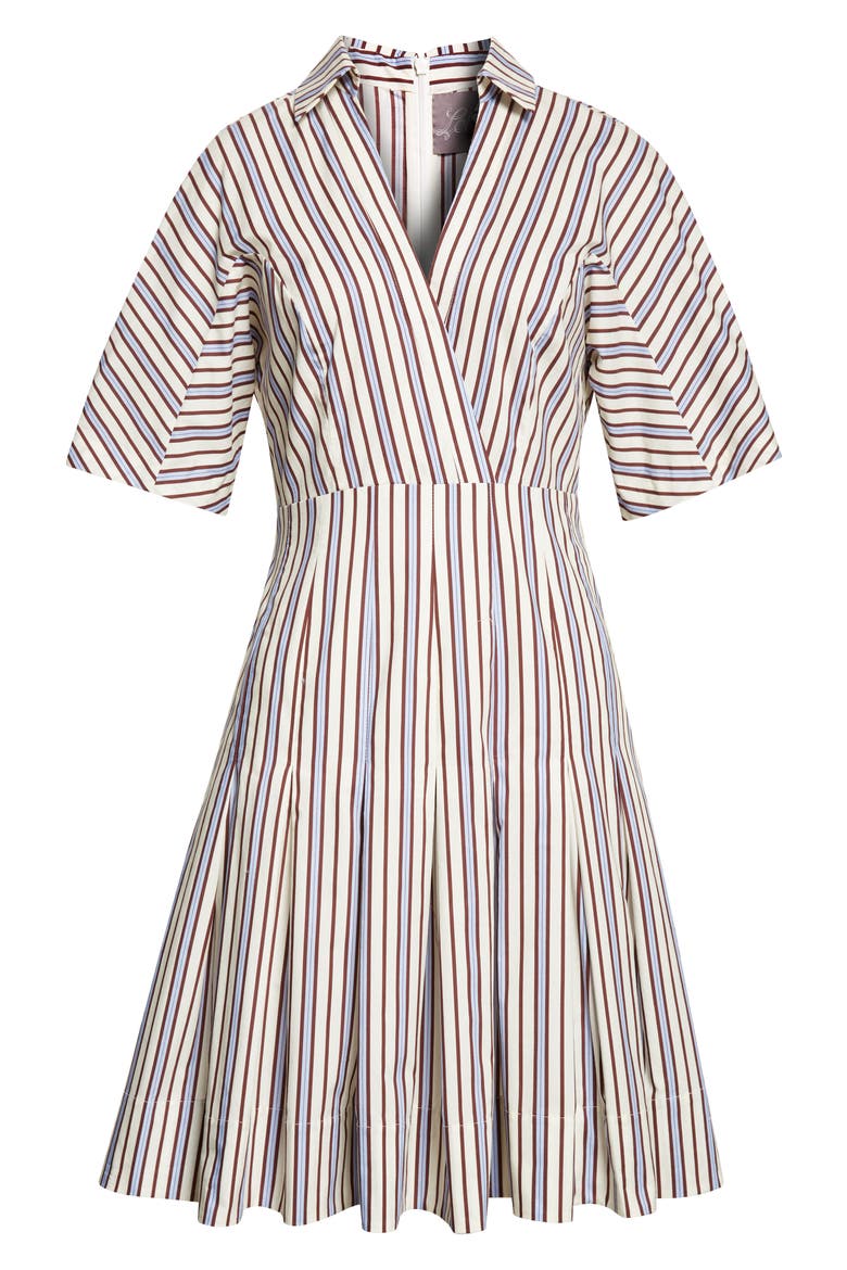 Stripe Cotton Dress, Alternate, color, CREAM MULTI