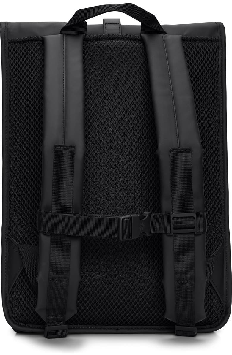 Rains Rolltop Waterproof Rucksack, Alternate, color, Black