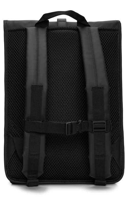 Rains Rolltop Waterproof Rucksack In Black