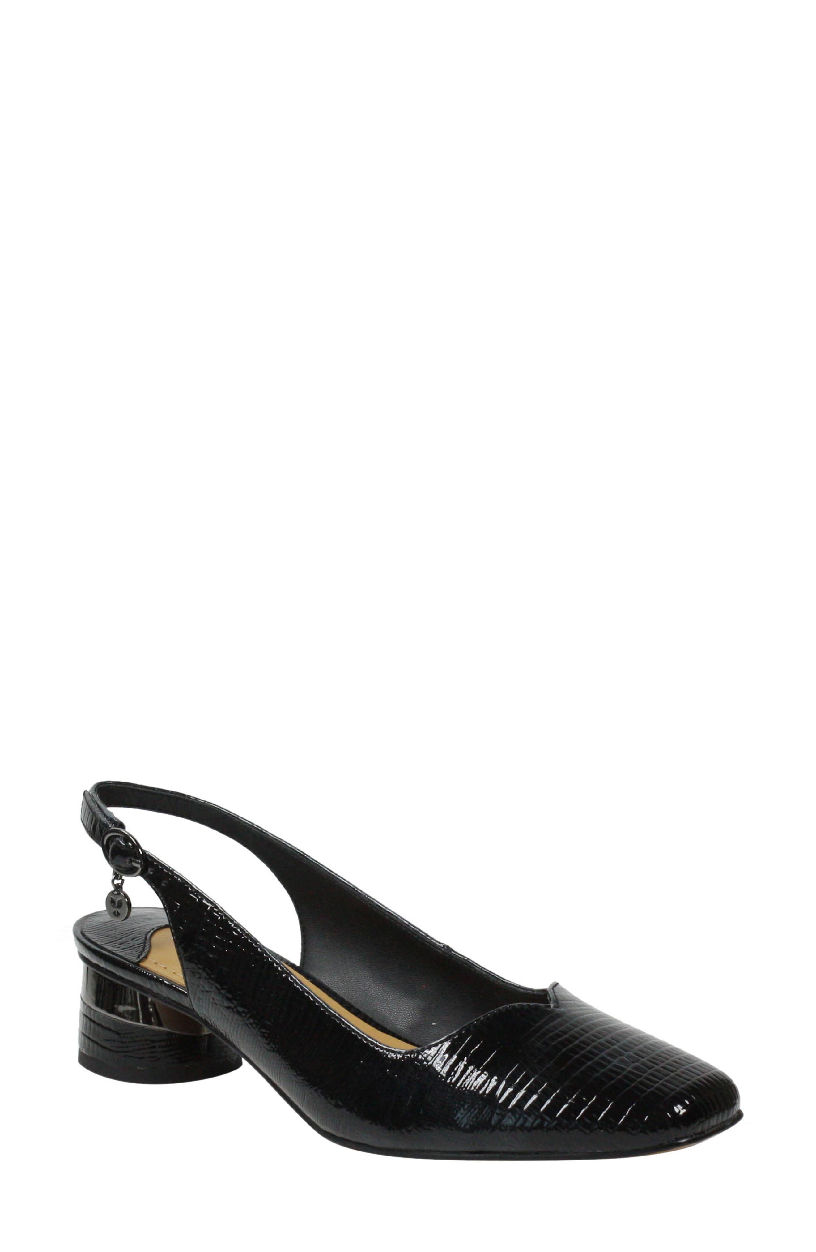 J. Reneé Taveta Slingback Pump, Main, color, Black Lizard Print