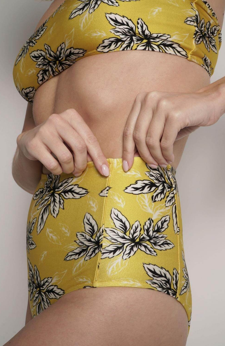 Sauipe Bianca High Waisted Bikini Bottom, Alternate, color, Yellow