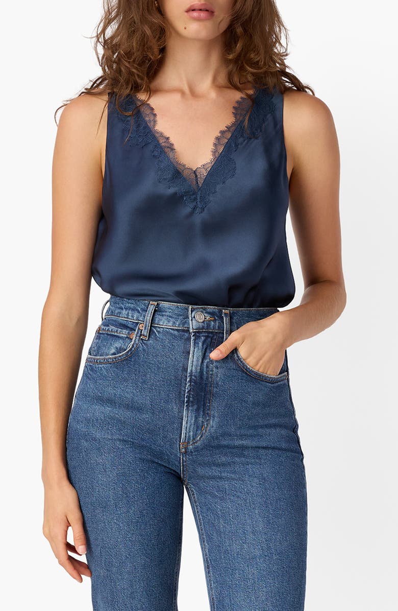 CAMI NYC Marris Sleeveless Silk Top, Main, color, Moody Blue