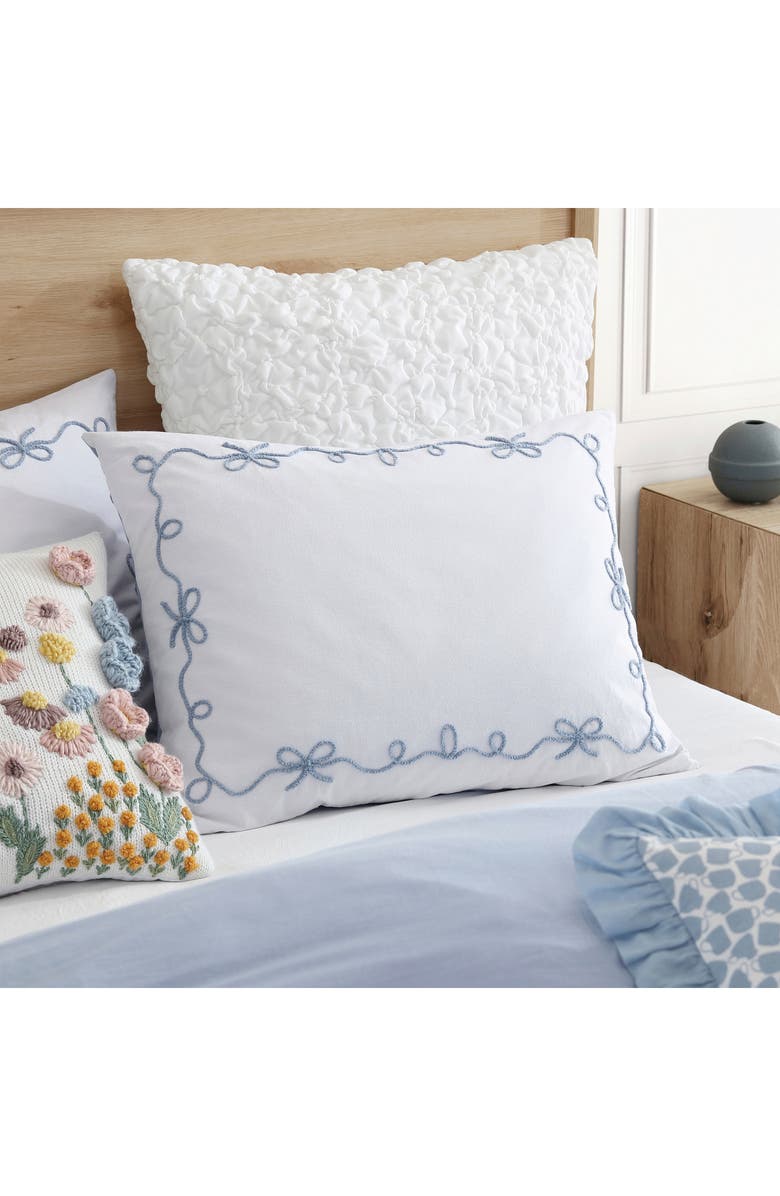 Peri Home Sasha Bows Comforter & Shams Set, Alternate, color, Blue